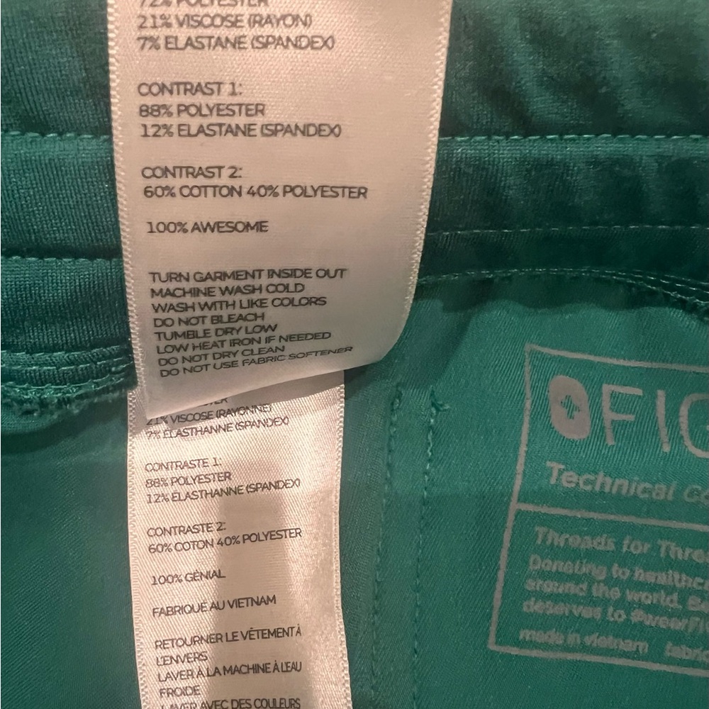 Figs Hunter Green Zamora Scrub Pants Great Condition SP - Picture 14 of 16